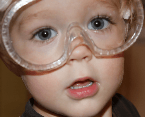 kids must wear goggles to play conkers