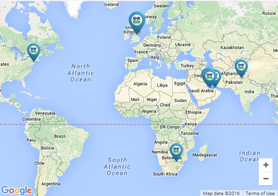 SHEilds Global Locations SHEilds Global Locations