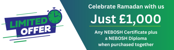 Pay just £1,000 for any NEBOSH Certificate plus a NEBOSH Diploma