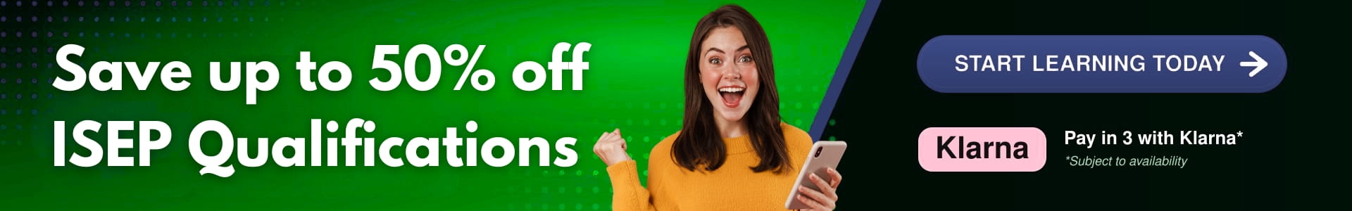 Save up to 50% Off ISEP Qualifications